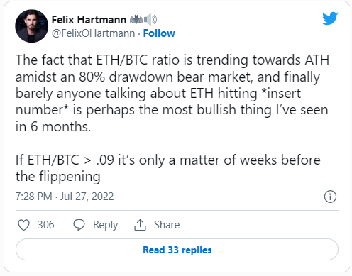 За бычий рынок отвечает не биткоин, а Ethereum