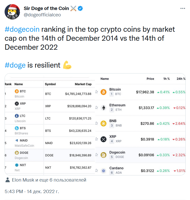 Dogecoin: шуточный коин, который уже 8 лет демонстрирует серьезность намерений