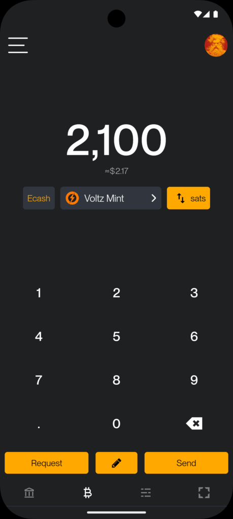 How Zeus is Redefining Bitcoin with Cashu Ecash Integration 4 Zeus Cashu user balance.