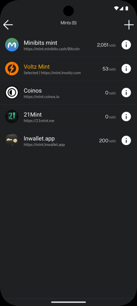 How Zeus is Redefining Bitcoin with Cashu Ecash Integration 5 Zeus Cashu mint selection.
